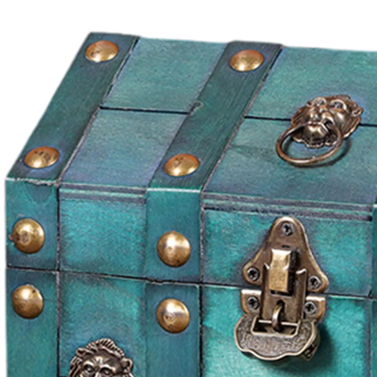 Treasure Chest Chest Wooden with Shape Lockable Jewelry Organizer Box Unique