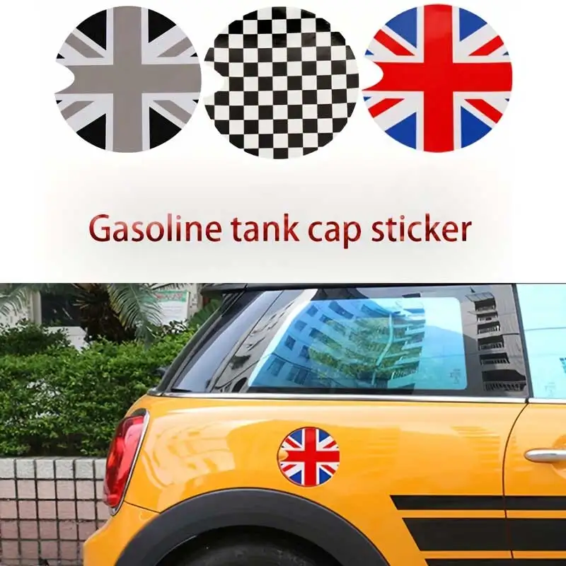 Fuel Tank Cap Vinyl Cover Sticker Decoration for Mini Cooper S One F55 F56 R55 R56 R60 R61 Automotive Styling Accessories
