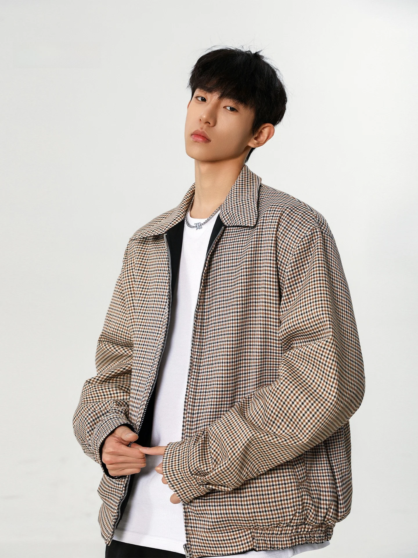 

Double-Sided Wear Flight Jaet Men's ort Casual Collar Outerwear Autumn Faion Brand American High-End Feeling Cool ort