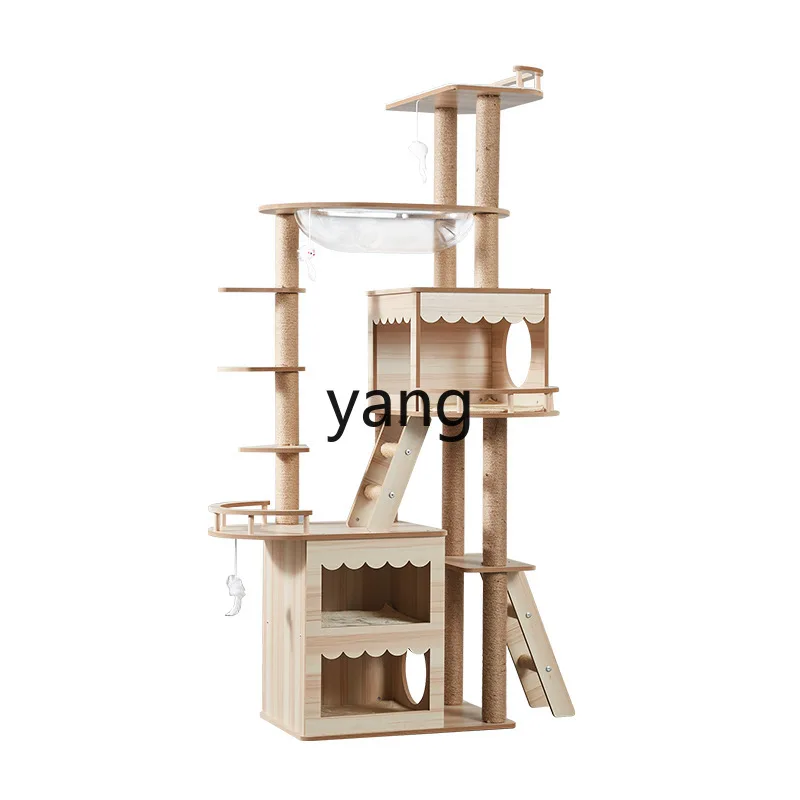 LH wooden cat climbing frame seven floors luxury duplex cat villa special