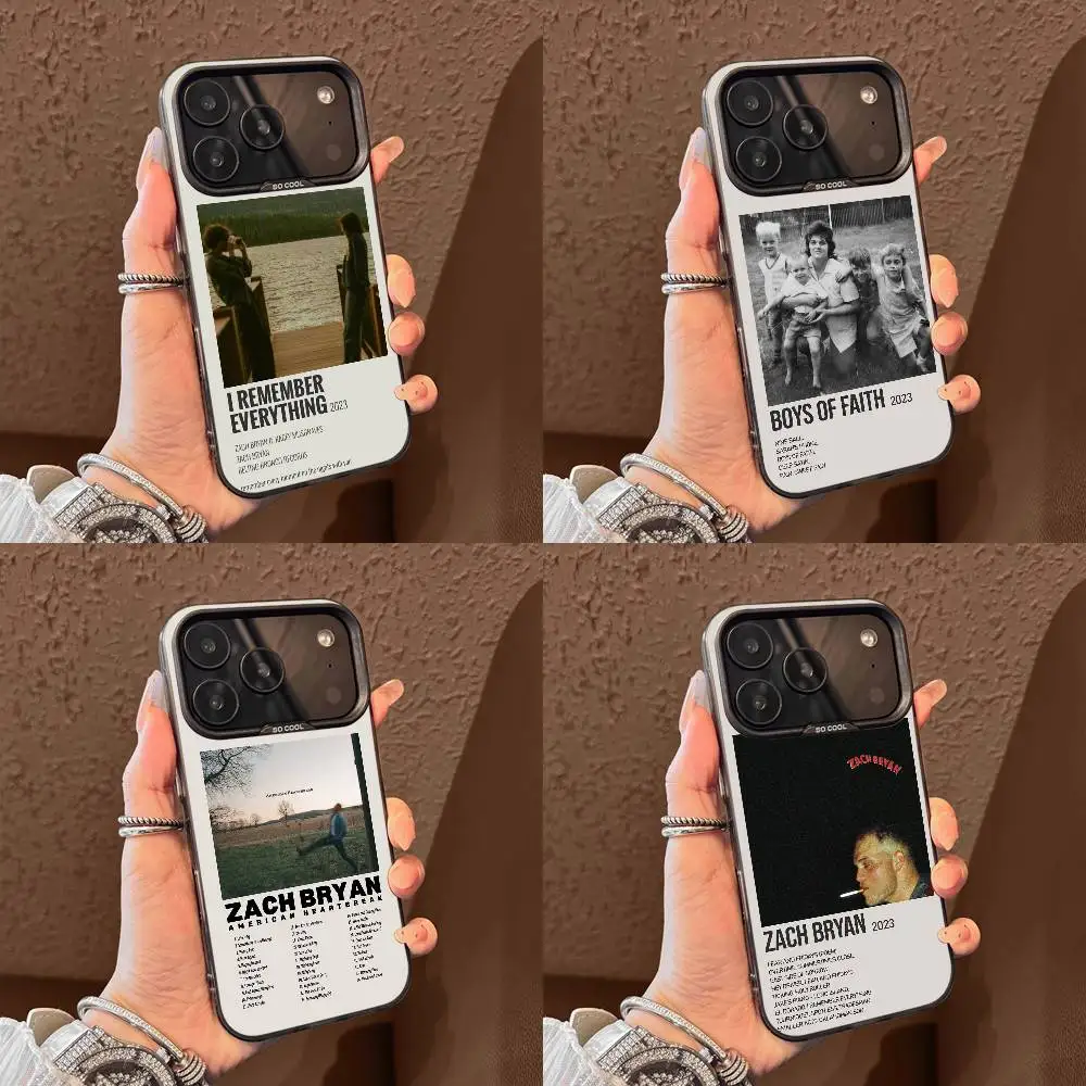 

Z-Zach Bryan American Heartbreak Phone Case For iPhone 17,16,15,14,13,12,11,Pro,Max,Plus,E,Air,Mini Black Tpu Cover