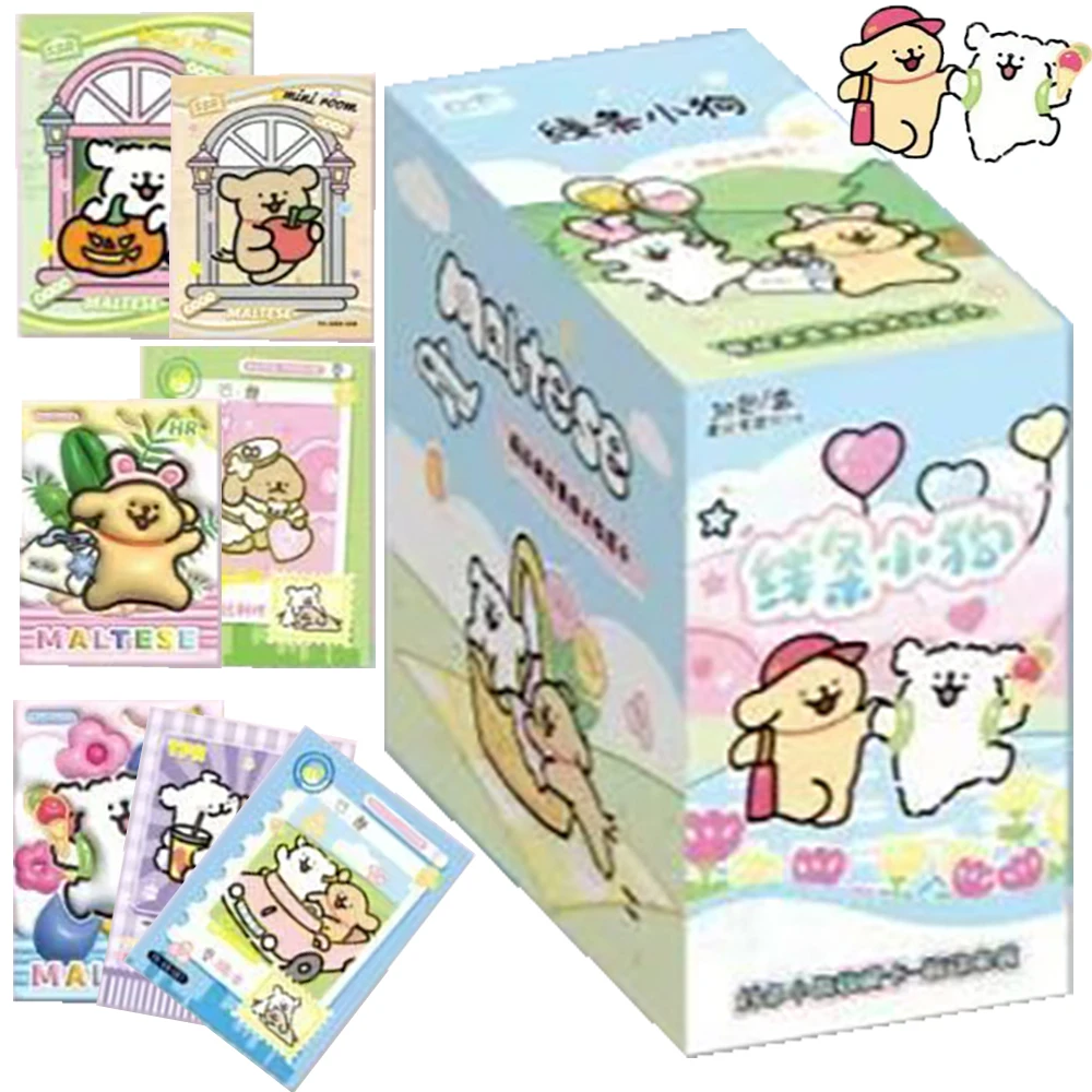 

Original Maltese Card For Children Cartoon The Growth And Friendship Of Cute Puppies Limited Game Collection Card Table Gifts