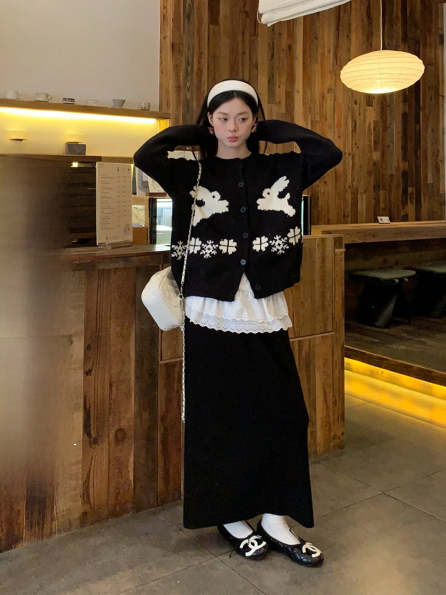 

Вязаная юбка А-силуэта Bla для женщин: зимняя, с высокой талией, прямого кроя, стройнящая, длинная, модная, для повседневной носки