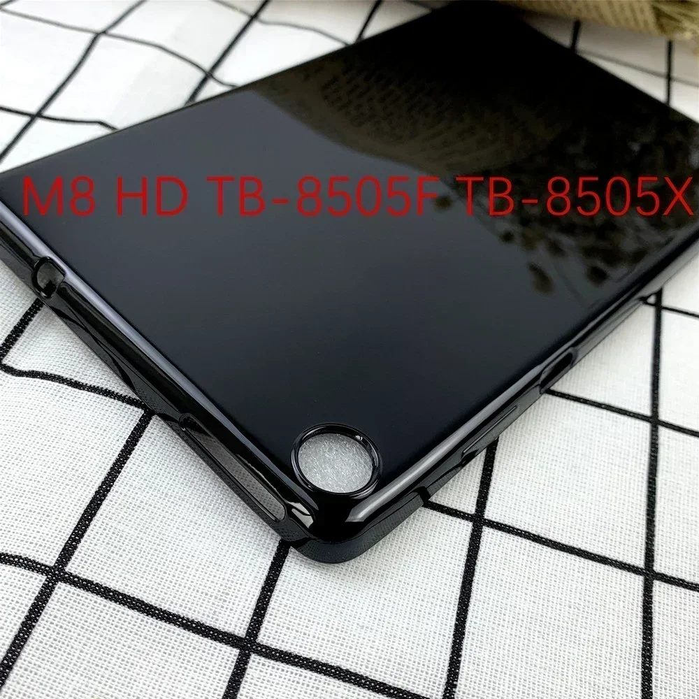 Softcase für Lenovo Tab M8 HD 8.0 ''TB-8505F TB-8505X Silocone TPU Abdeckung für Tab M8 FHD TB-8705 8705x 8705F gehärtetes Glas