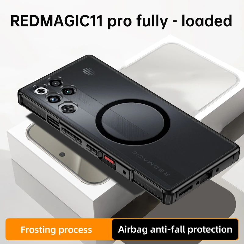 Funda para ZTE Nubia Red Magic11 Pro Plus Case ELVEV Magnético Matte PC TPU Capa anti-impressão digital para red magic 11 pro ту