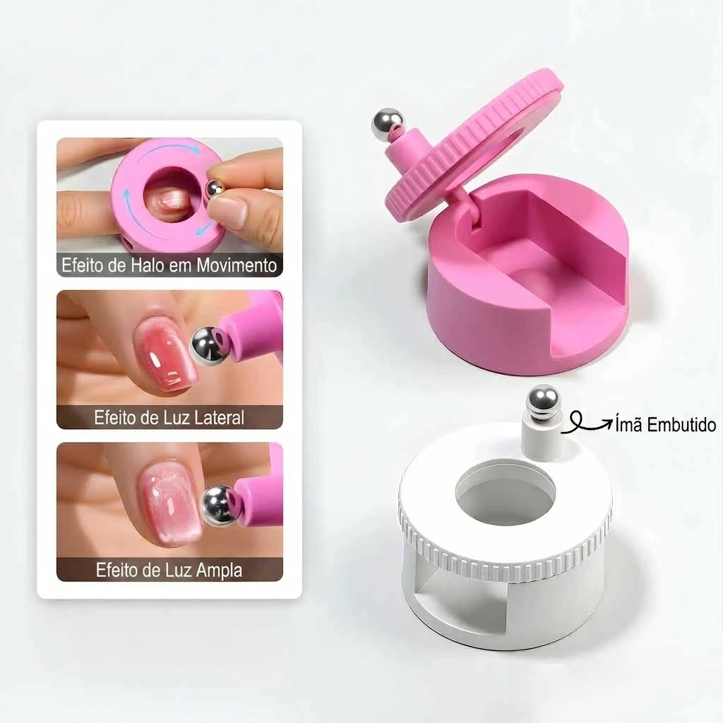 Ferramenta ímã olho de gato 360 para unhas magneto para unhas esmalte gel magnético acessórios de manicure