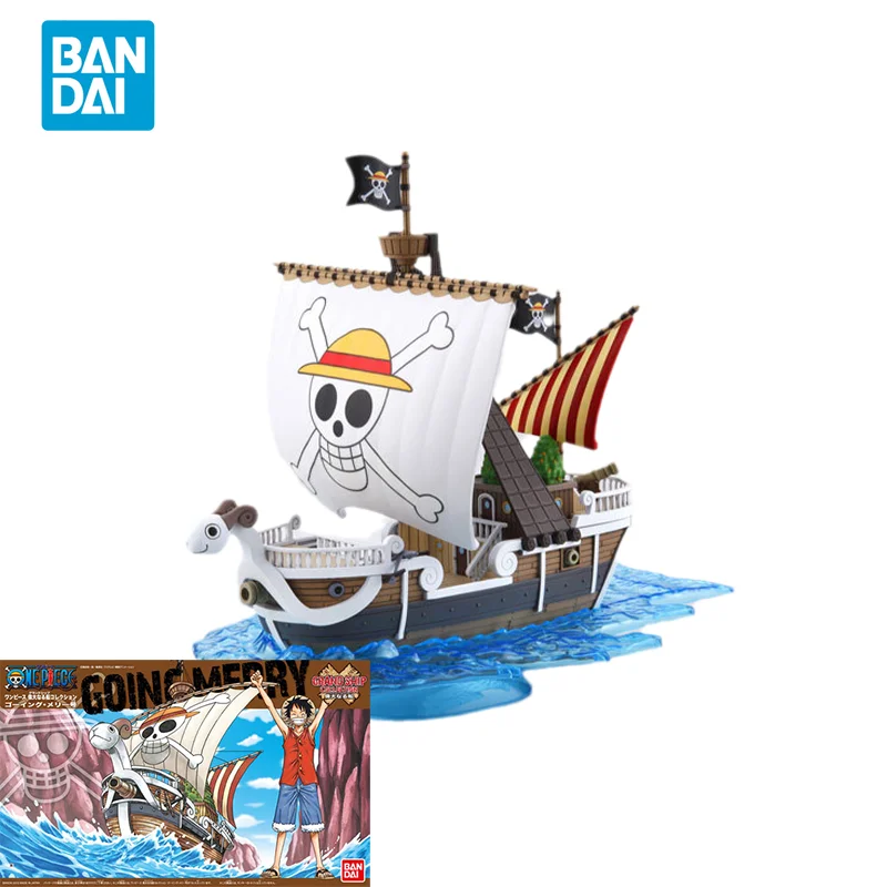 Bandai Original ONE PIECE Anime Model GRAND SHIP COLLECTION GOING MERRY Action Figure Assembly Model Toys Gifts for Children