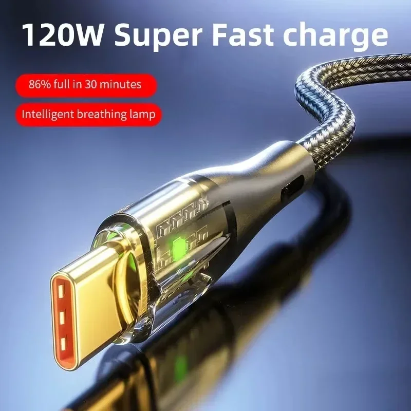 USB A To Type C Cables 120W Super Fast Charging Data Cord For Xiaomi Samsung Huawei 6A Type-c Phone Quick Charging Cord New 2026 - view 3