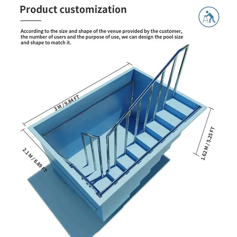 Swimming Pool Side Safety Banister Supportive Railing Disabled Swimmers Spa Piscina Piscine Inground Fibreglass Swimming