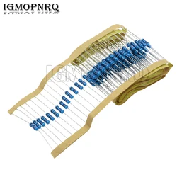 50pcs 1/2W Metal film resistor 1R~2.2M 100R 220R 330R 1K 1.5K 2.2K 3.3K 4.7K 10K 22K 47K 100K 100 220 330 1K5 2K2 3K3 4K7 ohm