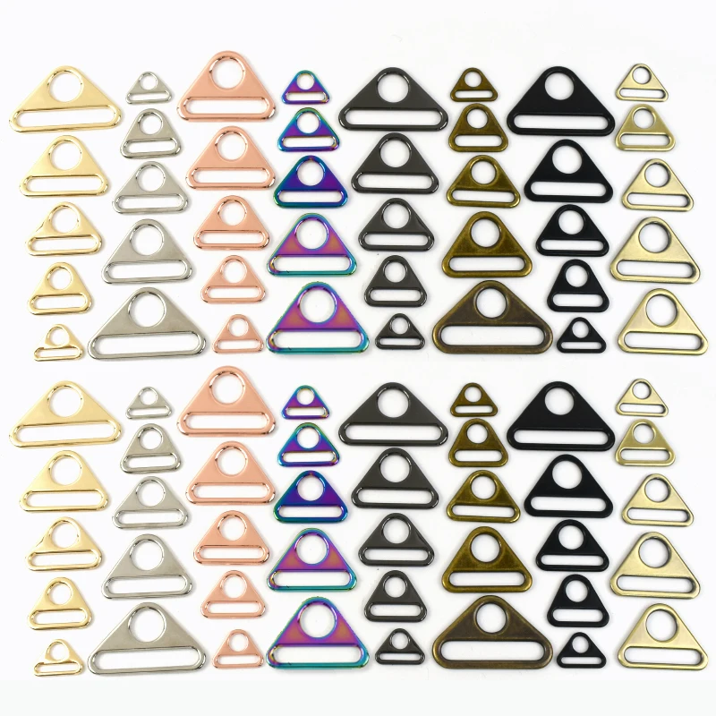 

30/50P Meetee Metal Tri Glide Slider Buckle Bag Strap Adjuster O Ring Clasp Dog Collar Connect Hook Hanger Hardware Accessories