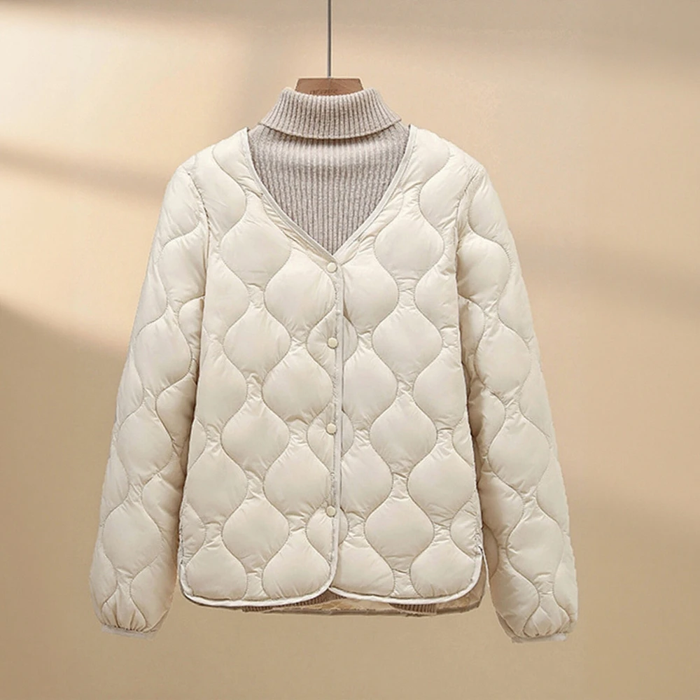 

Casual Long Sleeve Cotton-Padded Jacket Straight Sleeve Style Comfortable Women's Top Fashion Trend No Decoration