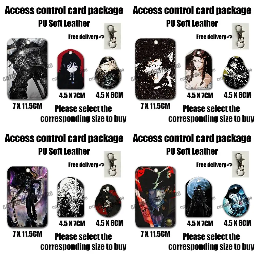 For Vampire Hunter D B-Bloodlust For AirTag Card Holder Cover ID Clips Credit Bank Access Electric Car Keychain