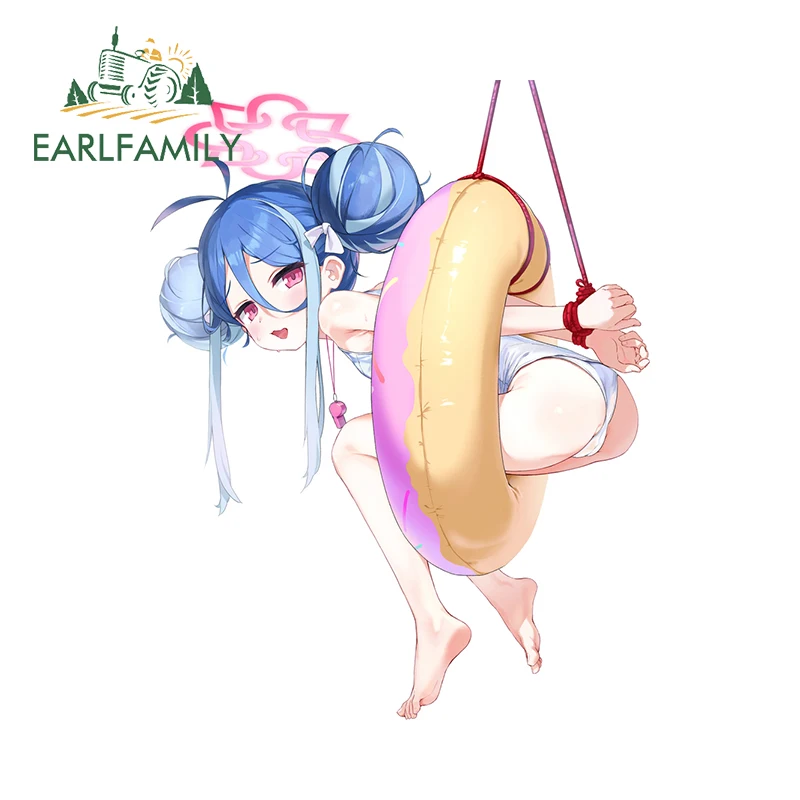 

EARLFAMILY 13 см Kawaii Loli купальники автомобильная наклейка аниме девушка плавание кольцо милая задница окна наклейка багажник водостойкие автомобильные аксессуары