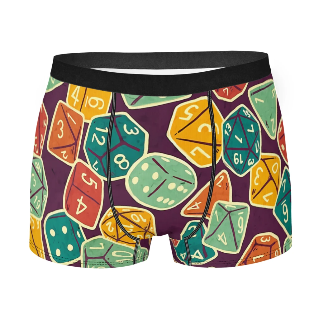 

Dice Bag DnD Game Underpants Homme Panties Men's Underwear Print Shorts Boxer Briefs