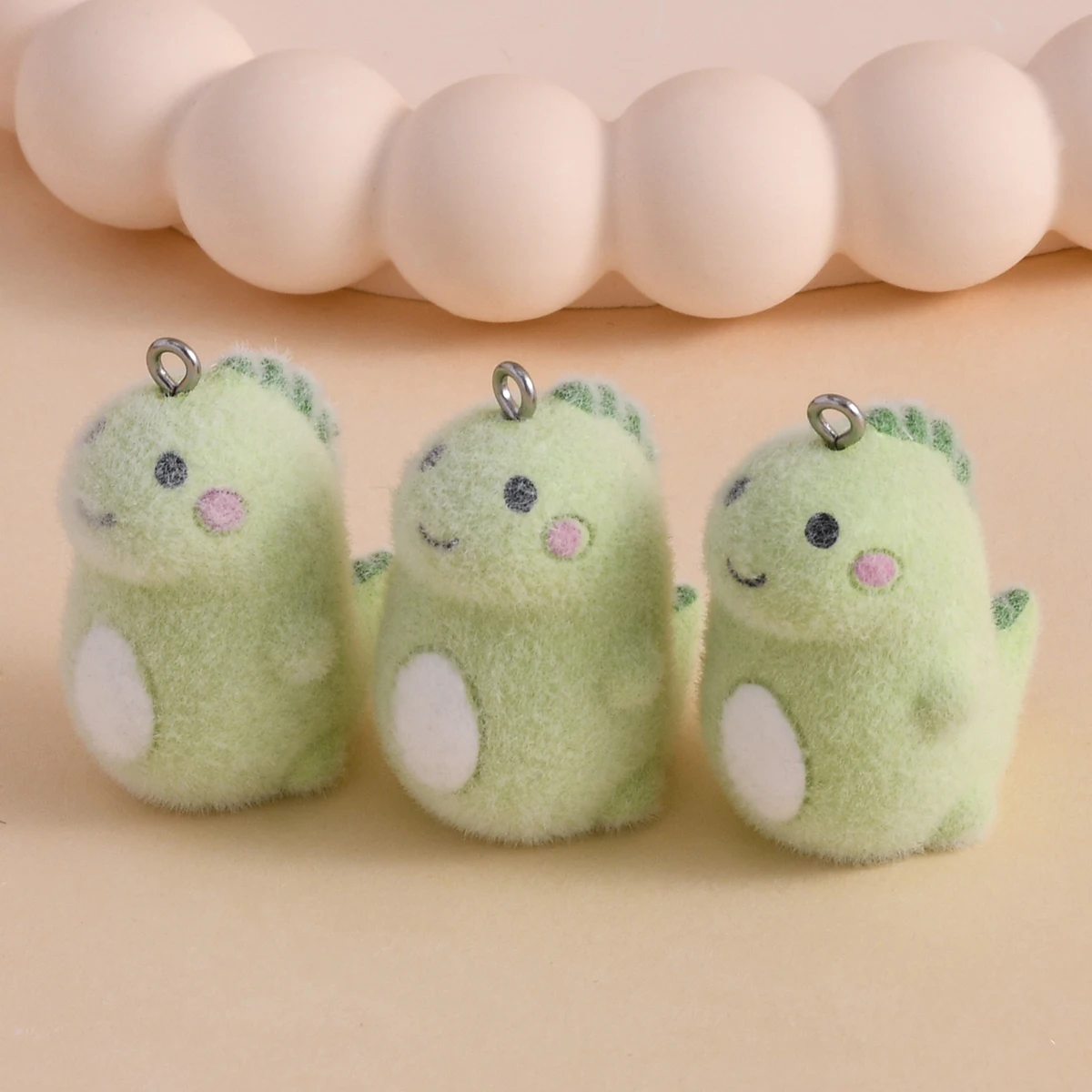 20pcs 3D Flocking Resin Charms - 3D Printing Keychain ulasan dan harga