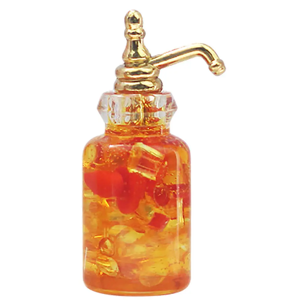 

Миниатюрная стеклянная банка для фруктового вина, бутылка для напитков, реалистичный дизайн, аксессуары для ролевых игр на кухне, декор для кукольного домика, для фотосъемки