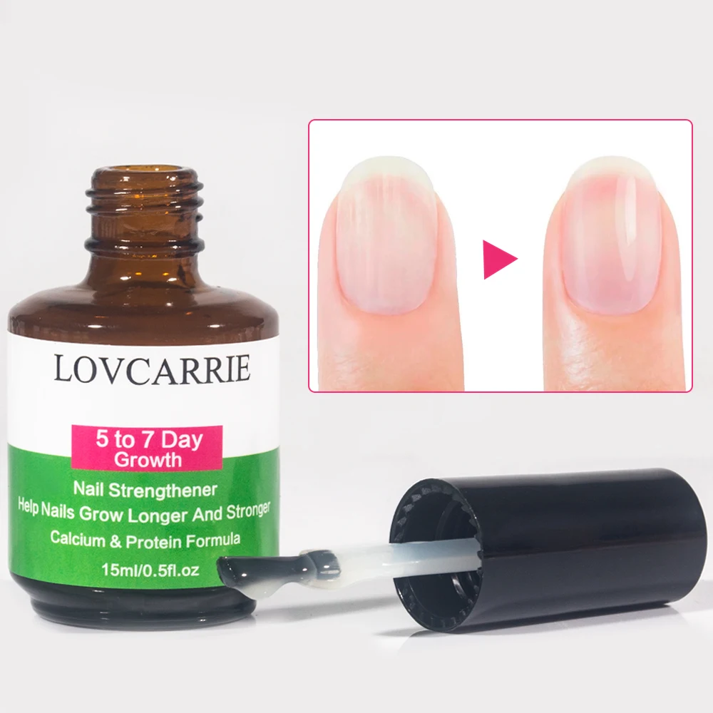 New Keratin Nail Strengthener Nail Growth Hardener 15ml Ultra Strong Ridge Filler Base Coat Oil for Repair Soft Thin Nails Care