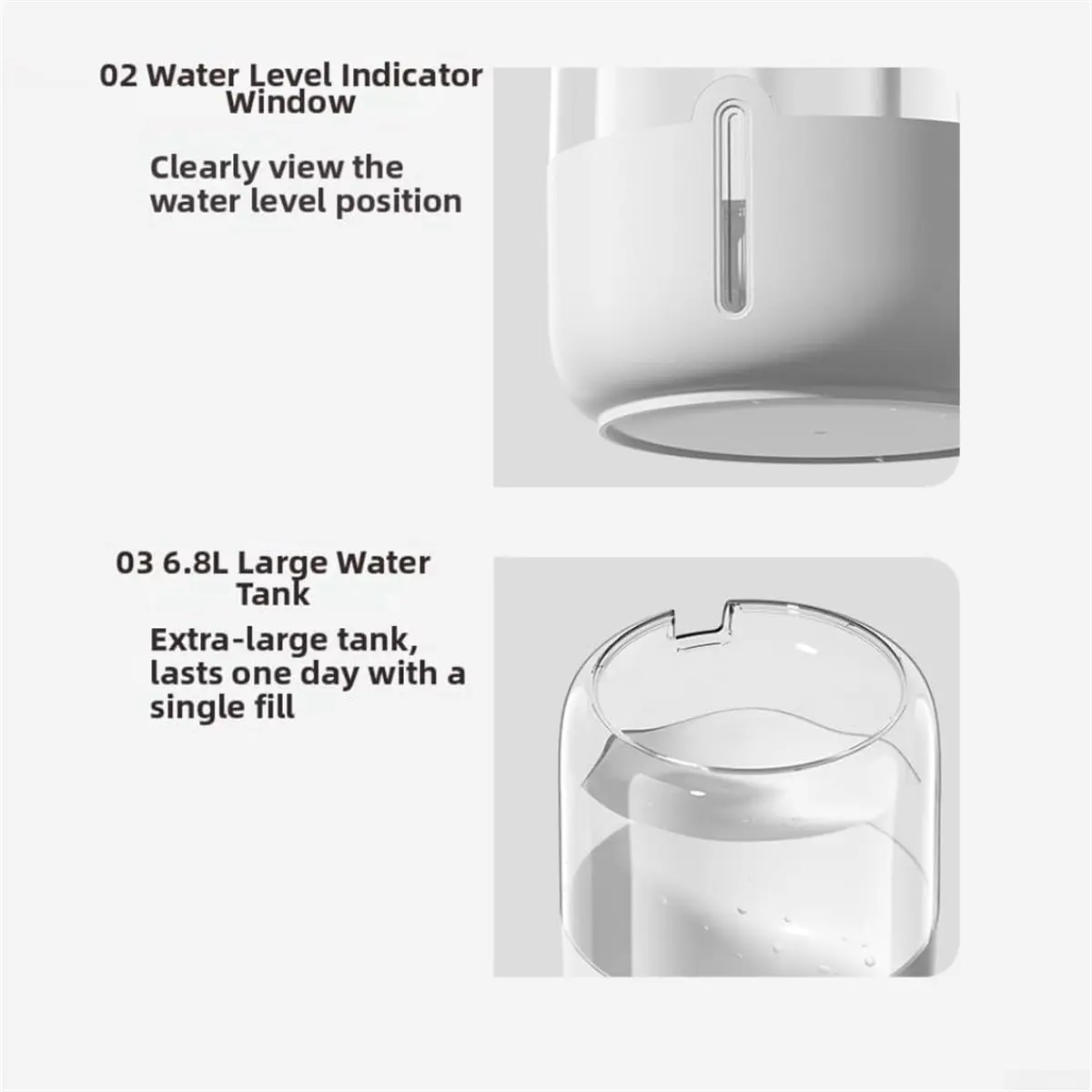 

(FDDT) Увлажнитель воздуха объемом 6,8 л с бесшумной работой и функцией ночника для комфортного использования дома и в офисе