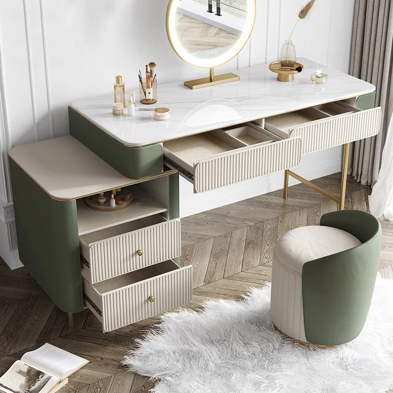 

Modern Design Dressing Table Set Makeup Table with Drawers Dresser Table for Living Room