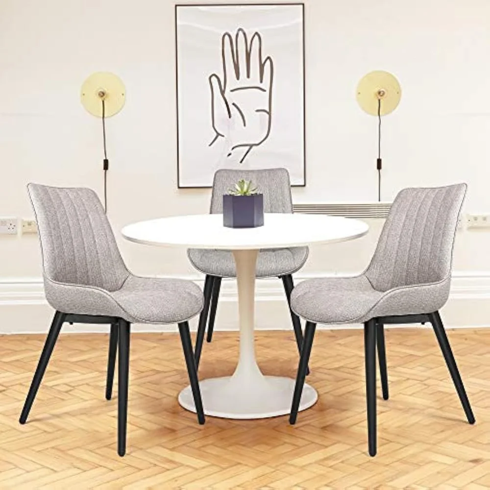 Modern Vinyl Leather Dining Chair Set of 2,Heavy Duty Kitchen Chair Metal Frame Comfortable, Waterproof & Fire