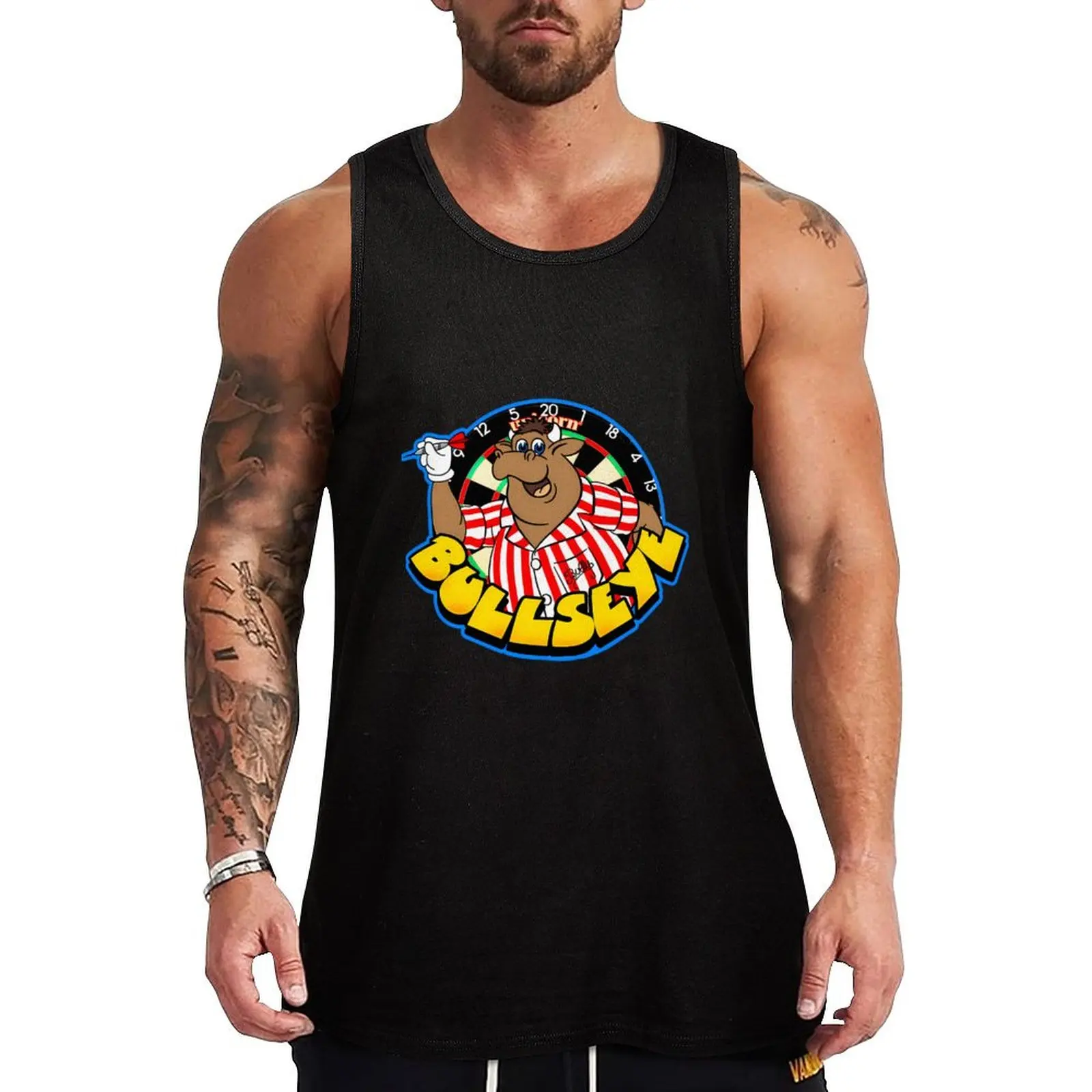 Bullseye Retro British Tv Game Show Jim Bowen Tank Top Rugged Workwear Tank Top Durable Sleeveless Wear