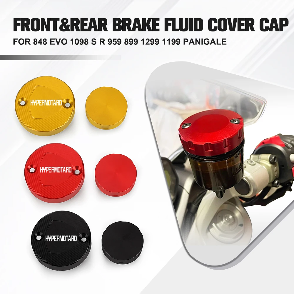 

For Ducati 848 EVO Panigale 1098 S R 959 899 1299 1199 Panigale Front Rear Brake Cylinder Cover Reservoir Oil Fluid Cap Tank Cup