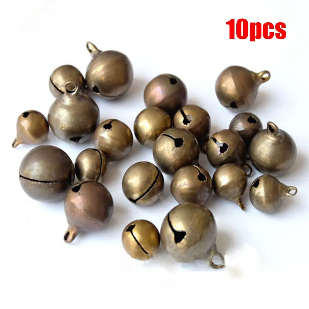 10pcs Copper European Retro Bells Bracelet Necklace Vintage Bronze Small Bell DIY Accessories Campanula Christmas Tree Ornaments