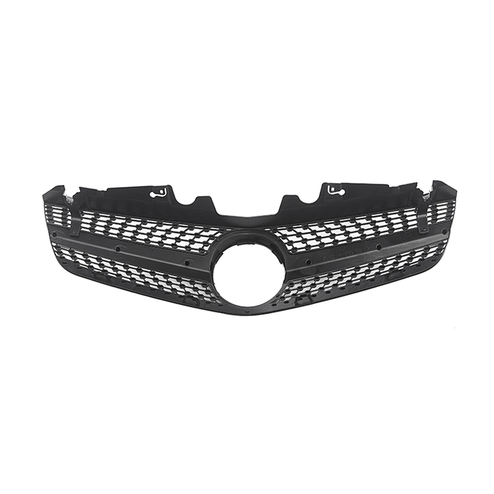 Front Grille Grill For Mercedes-Benz R230 SL-Class 2009-2012 SL500 SL550 SL600 Black/Silver Upper Bumper Hood Mesh