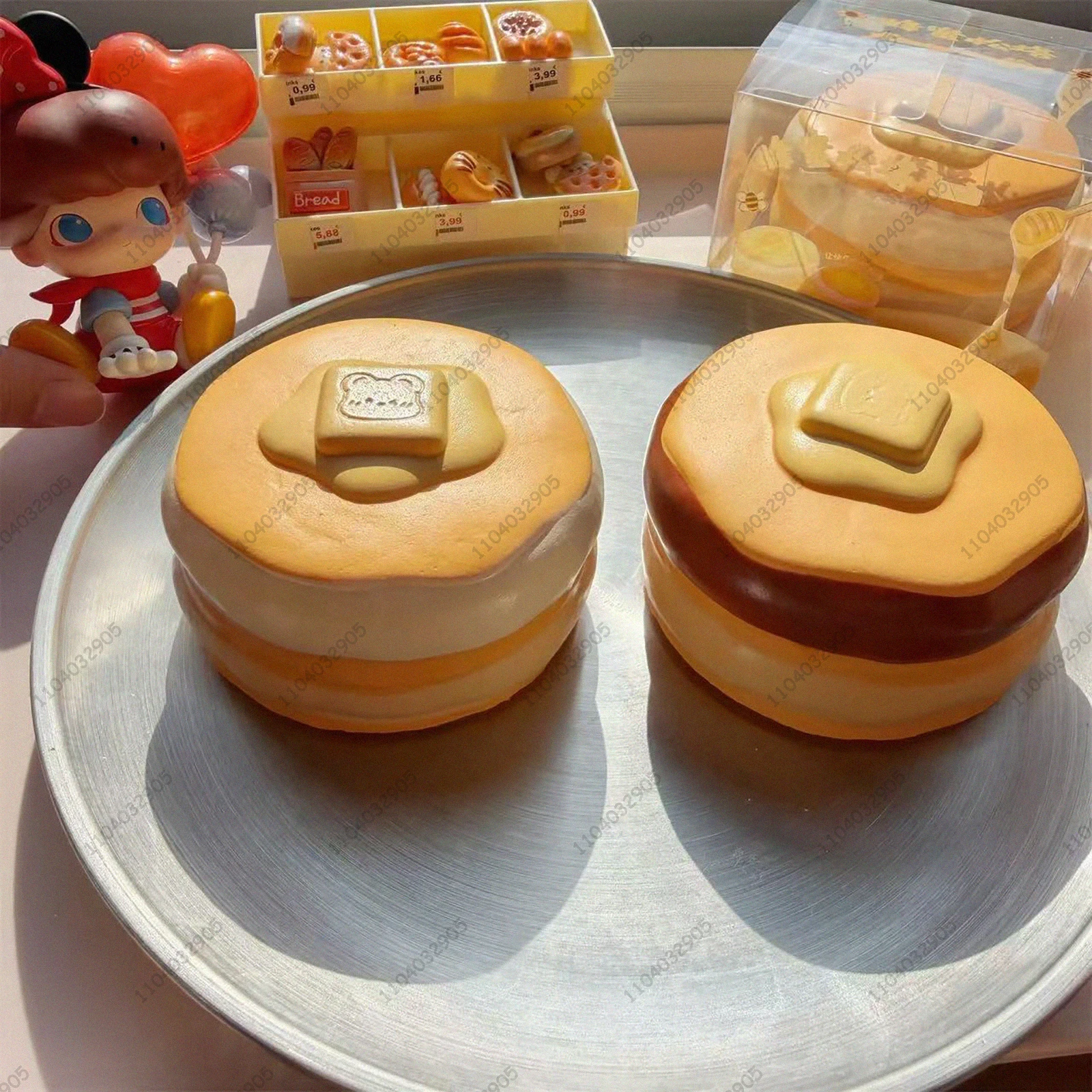 Honey Pancake Slow Rising Squishy Toy Muffin Pastry Fidget Toys Anti-Stress Relief ASMR Sensory Toys for Girls Kids & Adults