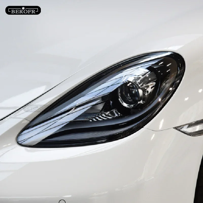 

Car Headlight Protective Film Front Light Transparent TPU Sticker For Porsche Cayenne Panamera 911 718 Macan Taycan Accessories