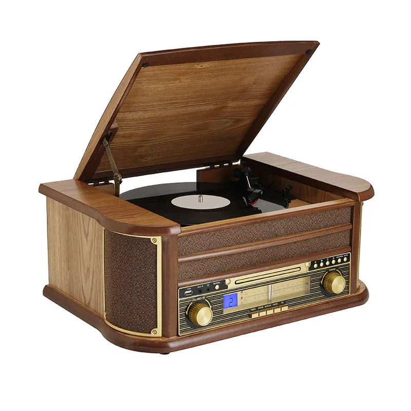 Phonograph Retro Vinyl Record Player Music Classic Wooden Nostalgic Turntable Player