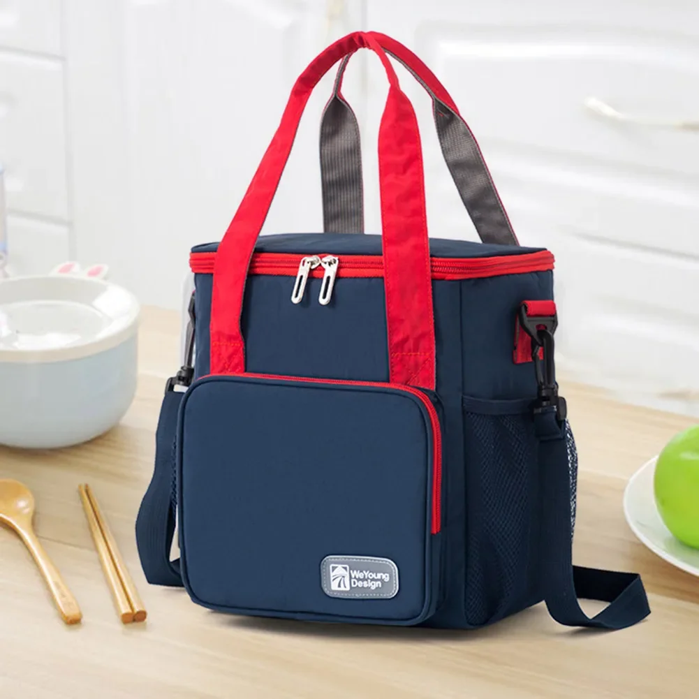 Large Capacity Portable Lunch Box Bags For Women Men Thermal Cooler Pouch Bento Insulated Tote Travel Work Food Bag HandBags