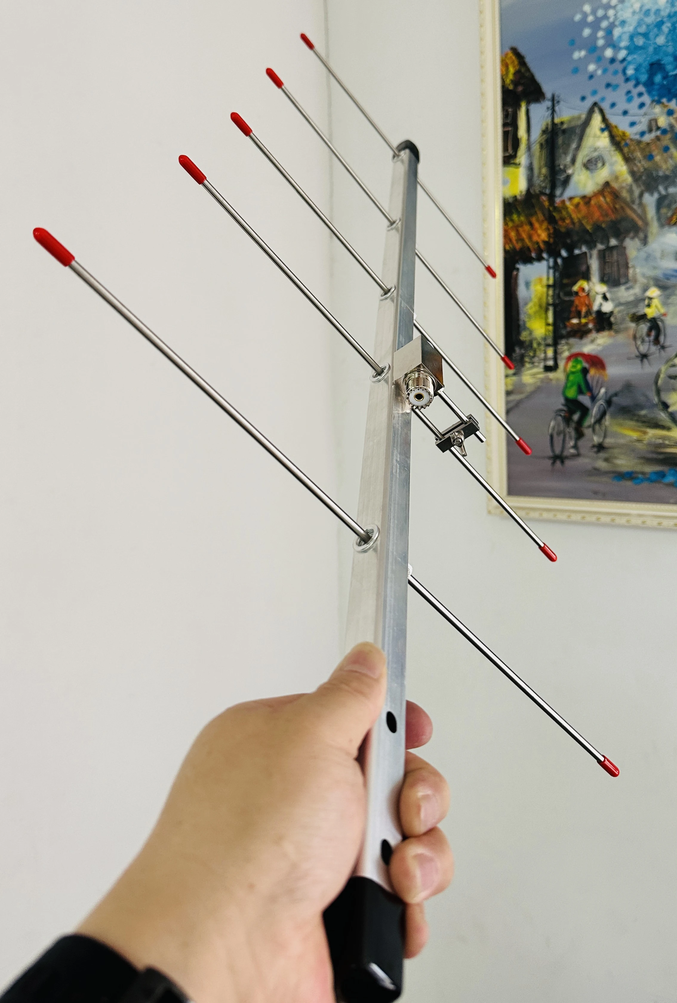 uhf八木アンテナ-高利得5素子-分解・携帯可能-調整可能-420-450mhz-アマチュアバンド