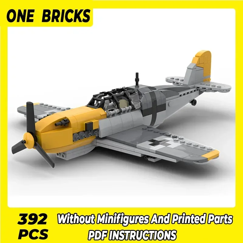 Moc Building Bricks Aircraft Model Messerschmitt Bf 109 F2 Technology Modular Blocks Gifts Toys For Children DIY Sets Assembly