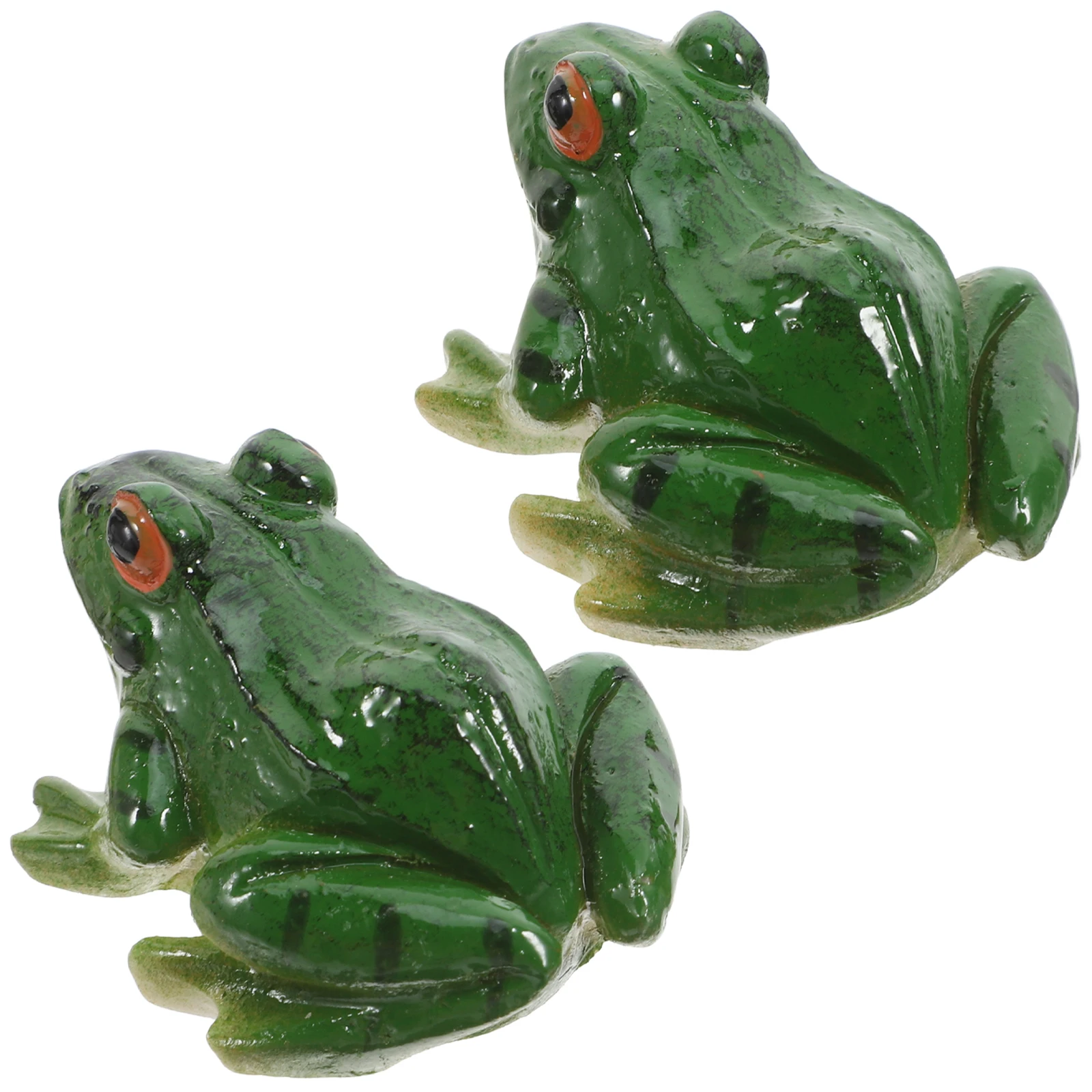 

2pcs 2.5X2.1X1.5Inch Decor Miniature Resin Frogs Decor Frogs For Indoor Outdoor Garden Home Desktop Craft Statue