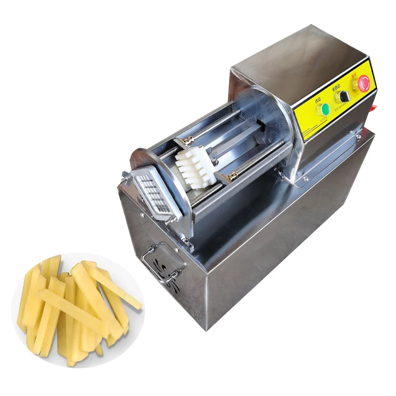 

Electric Commercial Potato Chip Cutter French Fries Cutting Machine Stainless Steel Vegetable Fruit Shredding Slicer