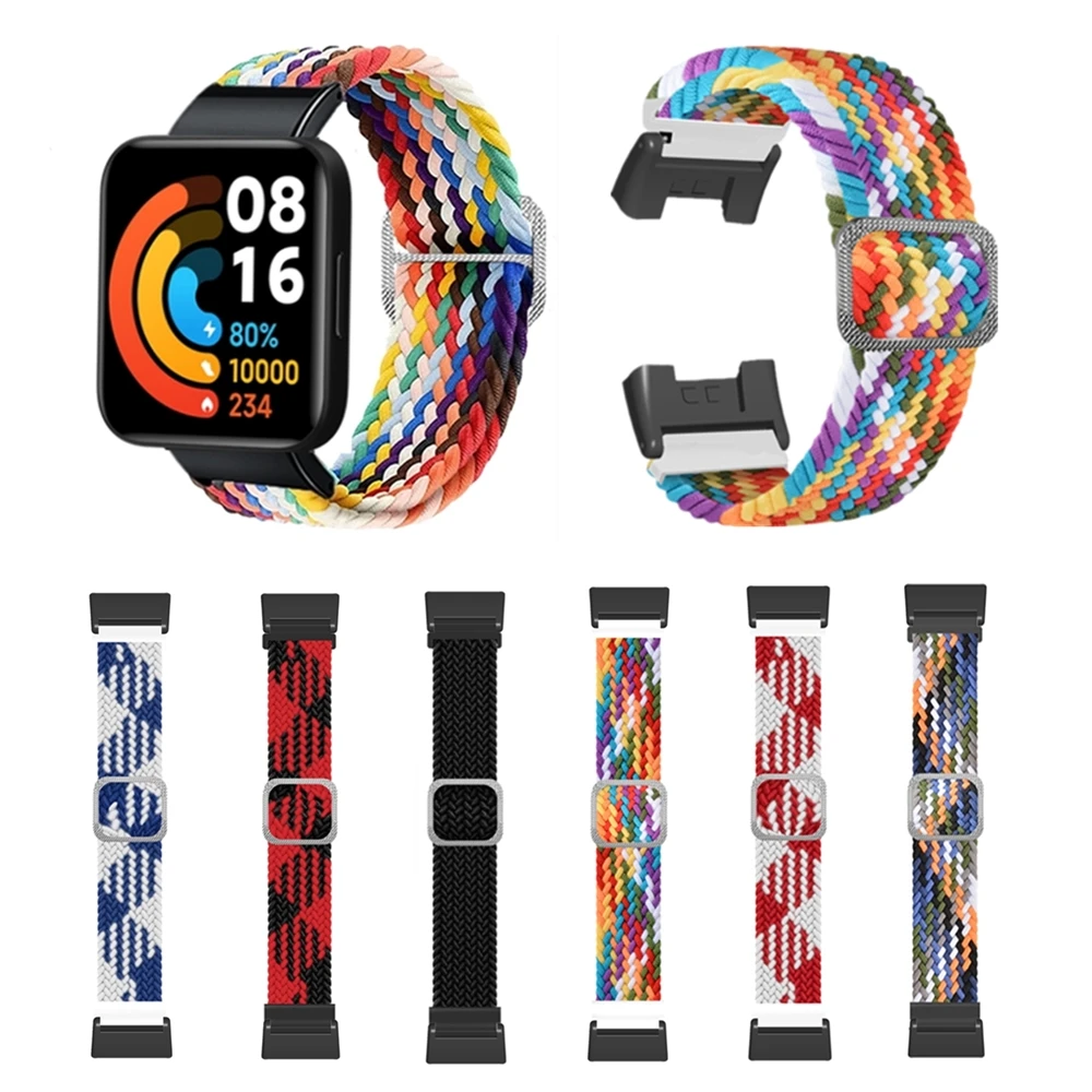 

Nylon Watch band For Xiaomi Mi watch lite strap Braided Elastic Wristband For Xiaomi Redmi watch 1 2 weave bracelet correa New