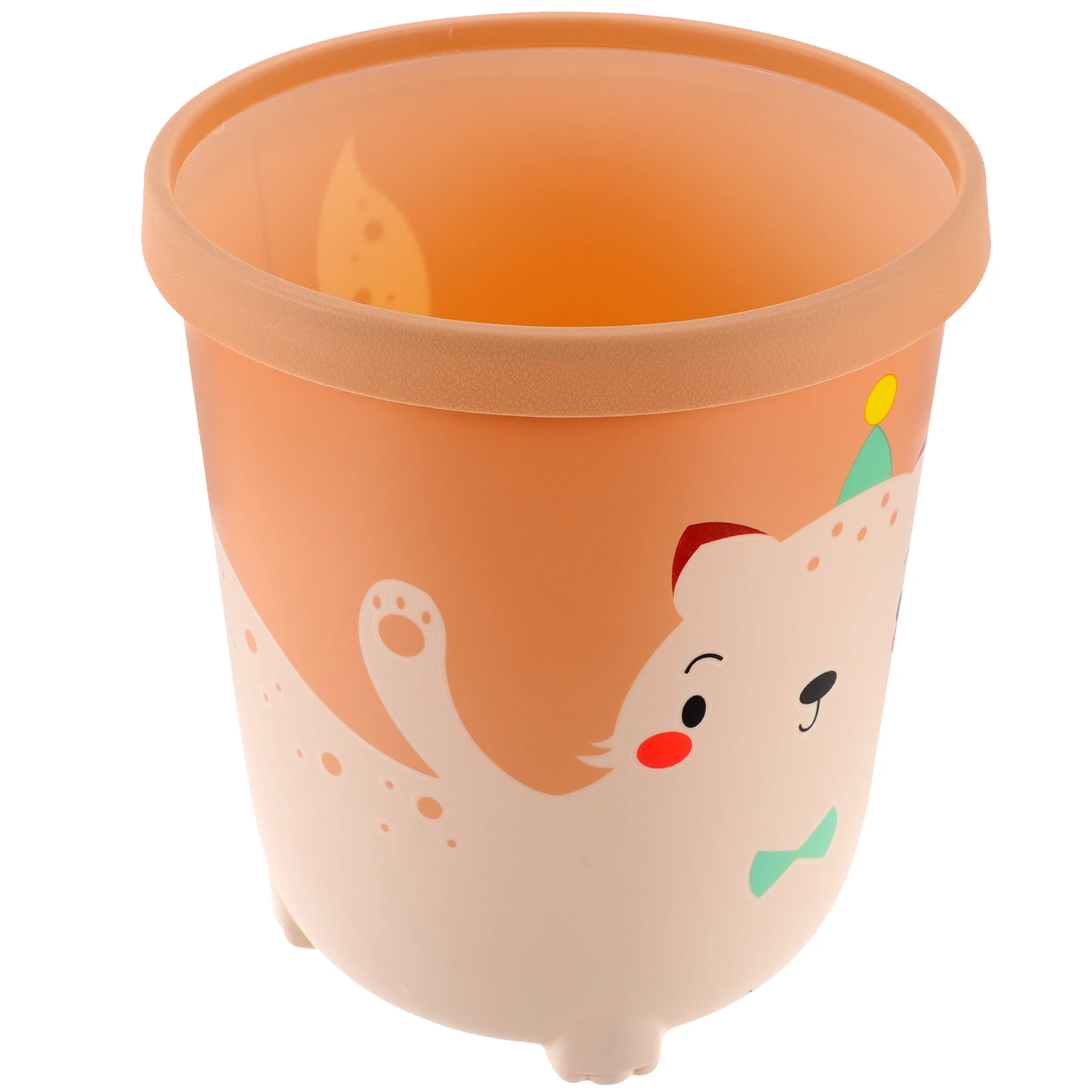

Adorable Cartoon Trash Can Large Capacity Kitchen Garbage Bin PP Material Reusable Living Room Storage Holder Flower for Bedroom