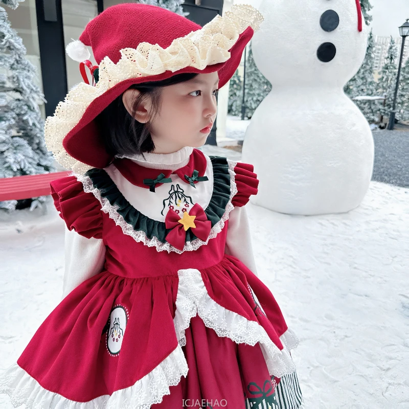 

Christmas Dress For Girls Clothes Winter Kids Lolita Tutu Dresses Children Christmas Sleeveless Princess Gown Girls Party Outfit