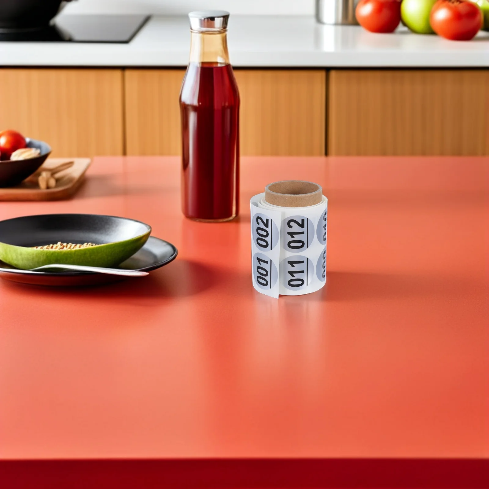 1 rolo de adesivos de número consecutivos 001-200 etiquetas redondas autoadesivas para garrafas de água escola academia organização pequena