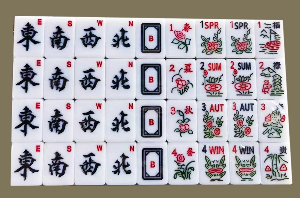 Mahjong Customized Taiwan, Malaysia, Japan, Cartoon, United States, Singapore Mahjong, Melamine Jade Customized Mahjong
