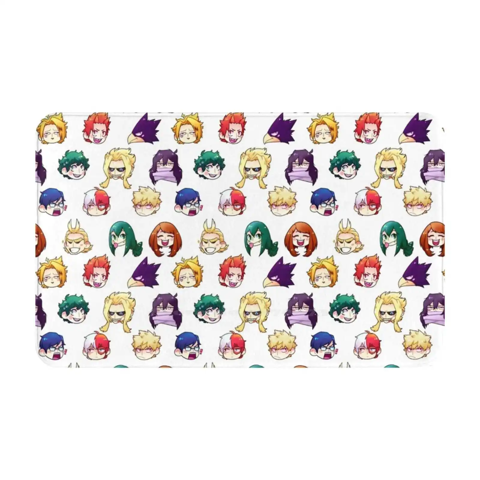 Bnha Pattern Soft Cushion Car Home Carpet Door Mat Bnha Boku No Hero Academia Aizawa Deku Katsuki Bakugoi Todoroki Tenya