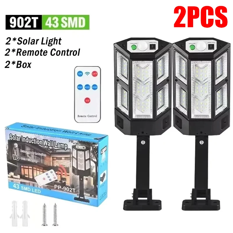 15000LM Bestraling 500 ㎡   Solar Light voor buiten zonlicht bewegingssensor IP65 waterdichte tuin straat muur externe zonnelamp