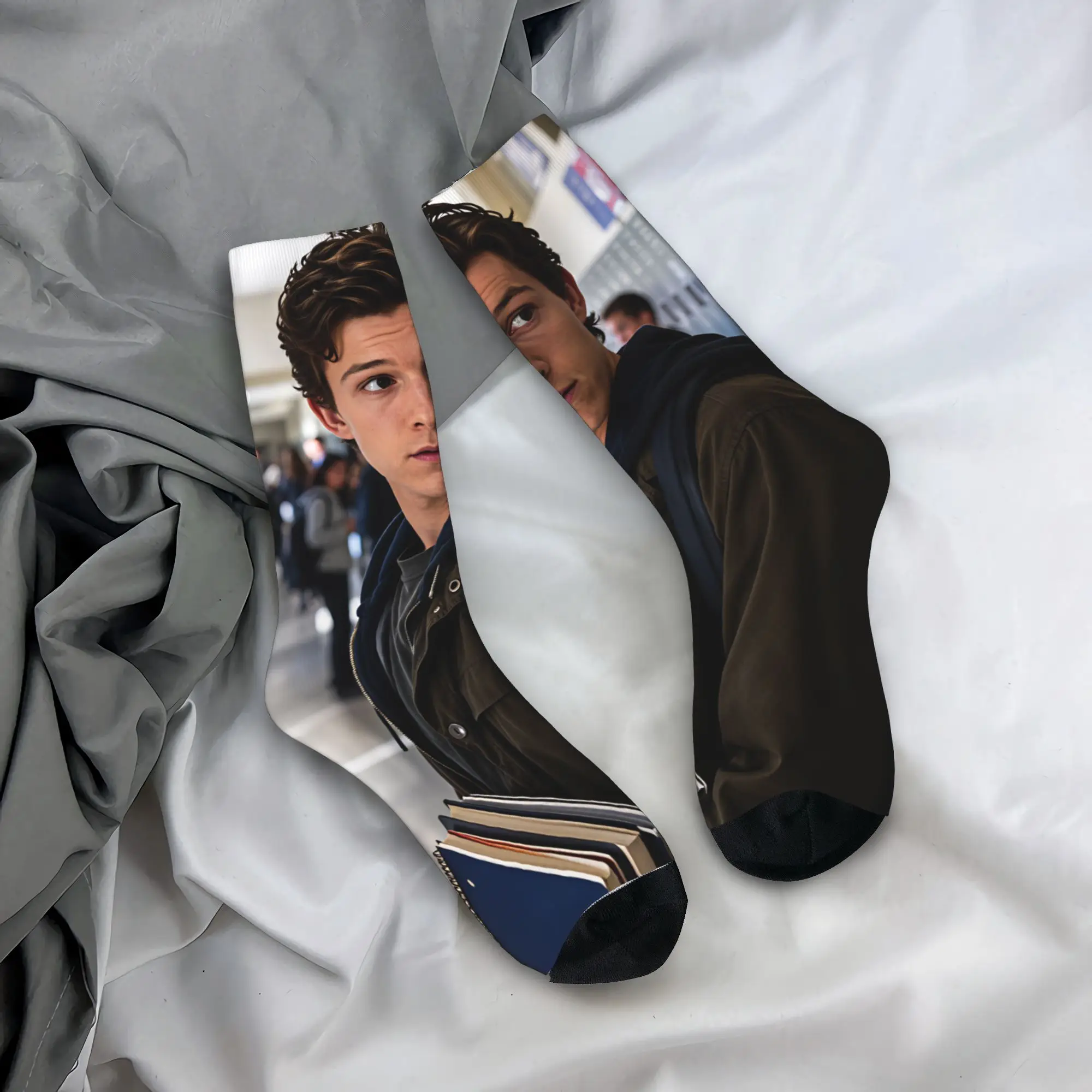 Tom hollands  Stockings  Design Gothic Socks Spring Non Slip Socks Couple Running Sports Warm Soft Socks