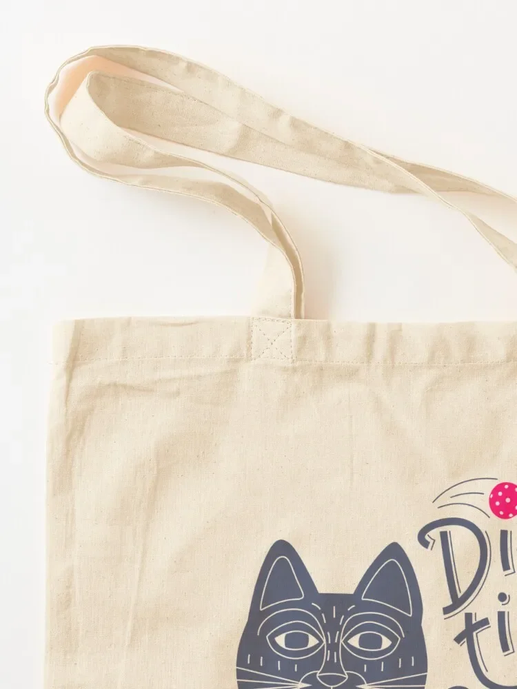 “Purr-fect Match: Whimsical Cat Playing Pickleball” - indigo Tote Bag Custom bag Shopper bag female
