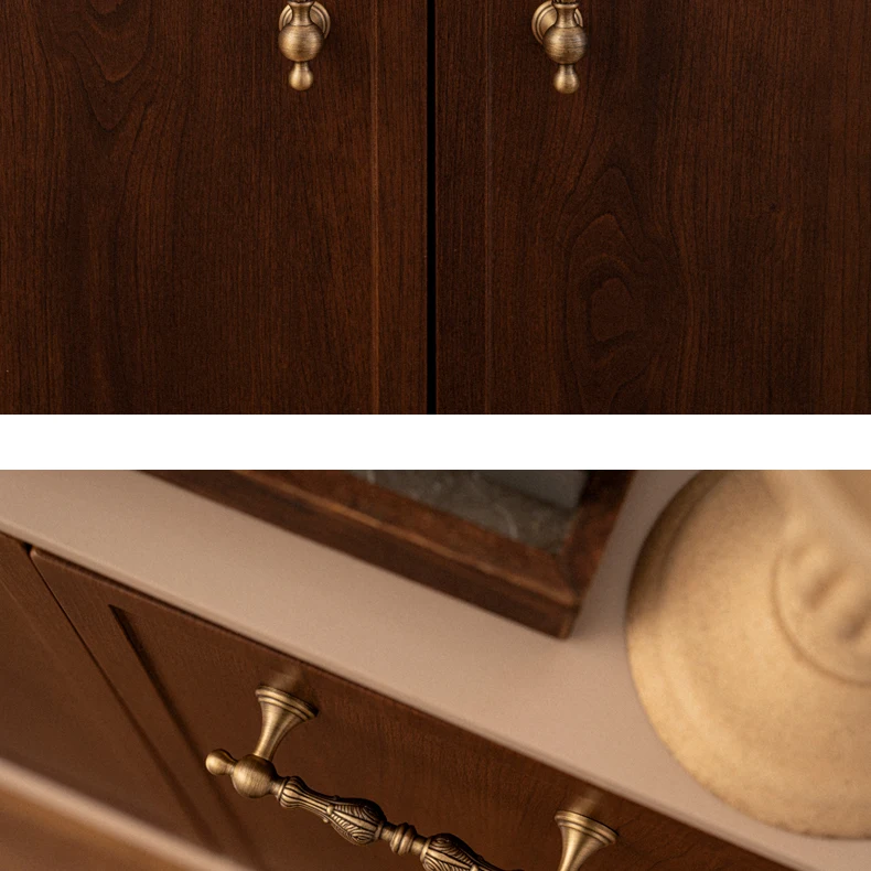 Antique brass furniture pull and drawer knob — supplier illustration 9