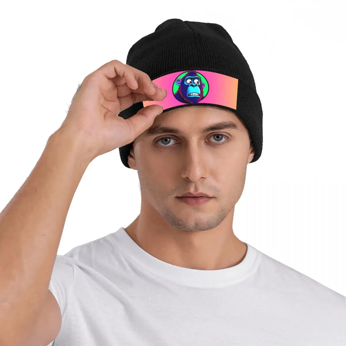 Gorillazed Streetwear Rock Retro Beanie Balaclava Bonnet Caps Durag Beanies Funny Meme Anime Y2k Harajuku Emo Style