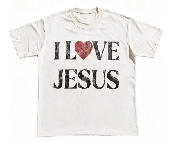 Vintage Distressed Heart Letter Graphic T-Shirt Retro Red Font Slogan Print Short Sleeve Casual Tops