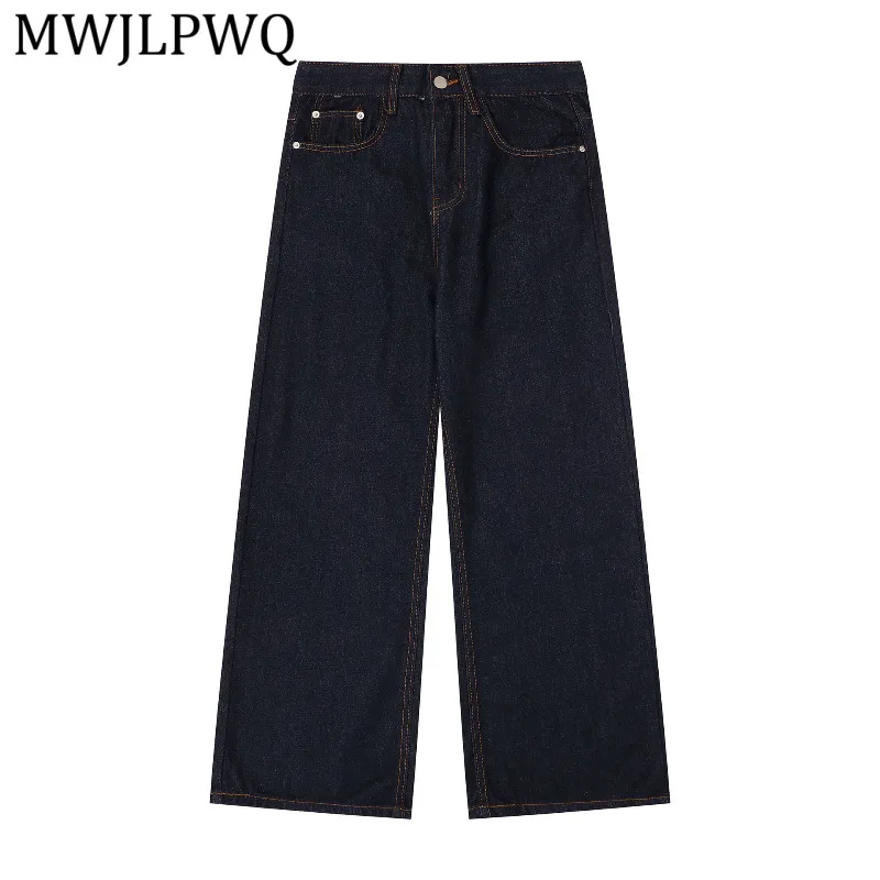 

MWJLPWQ American Retro Casual Denim Pants For Men Bandage Basic Simple Versatile Loose Fit Trousers 2026 Spring Autumn New 15605
